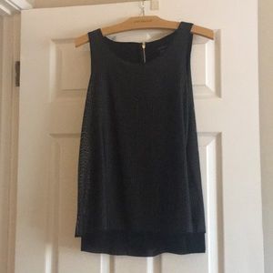 Ann Taylor - Leather like top!